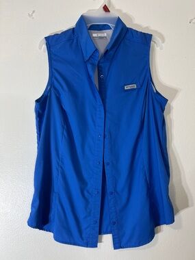 Columbia Women’s Sleeveless Button-Front Shirt - Blue